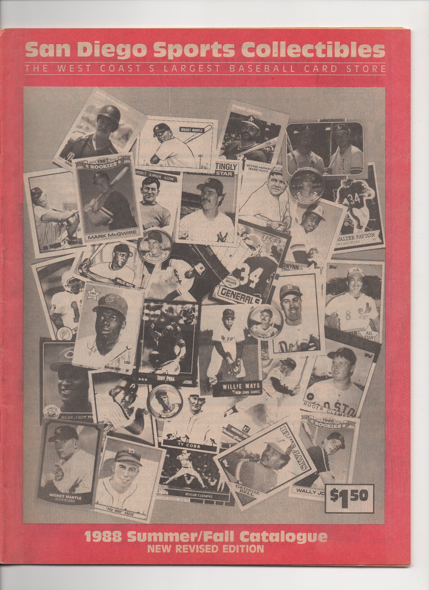 1988 san diego sports collectibles, summer/fall catalog