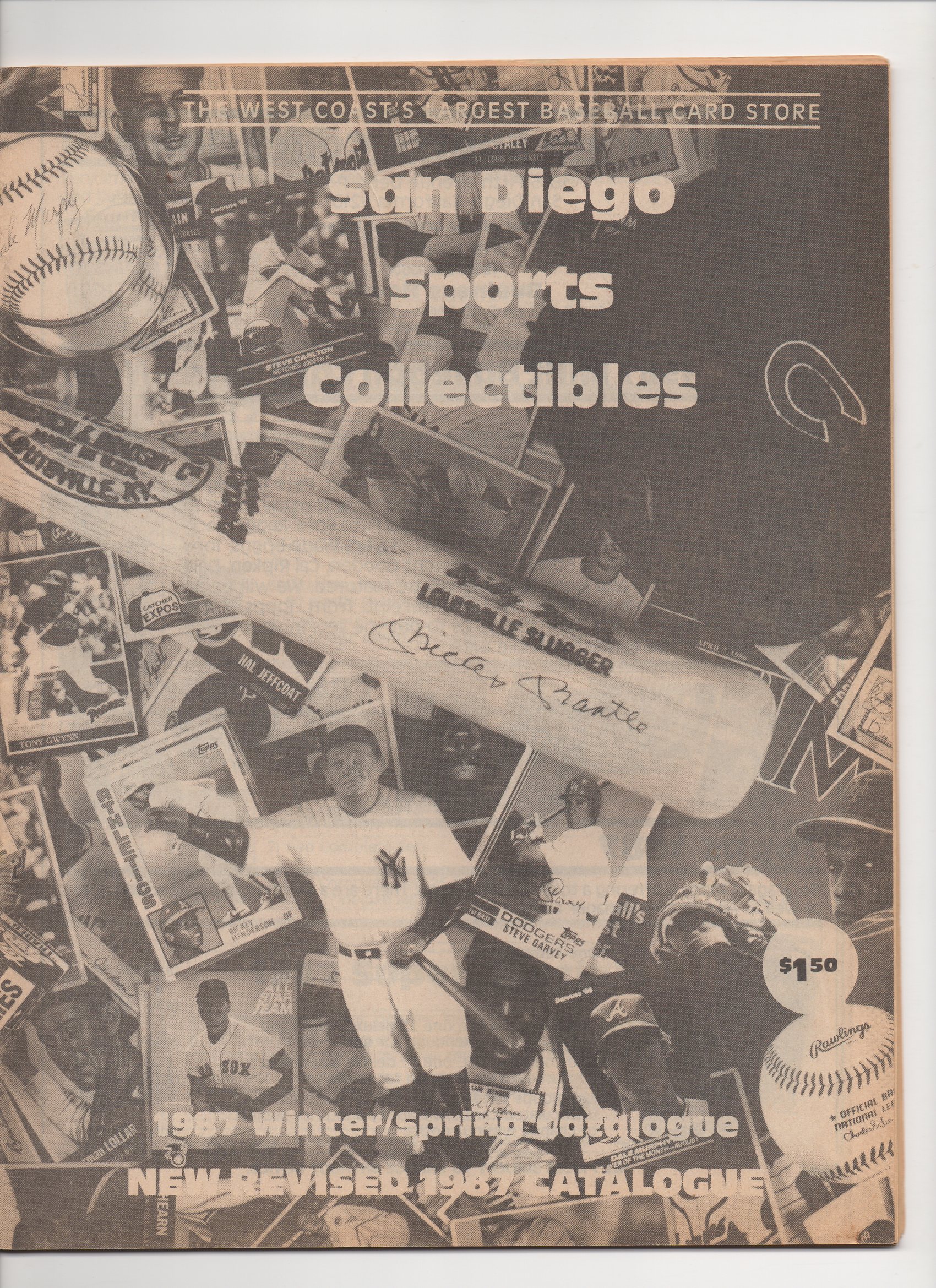 1987 san diego sports collectibles, winter/spring catalog