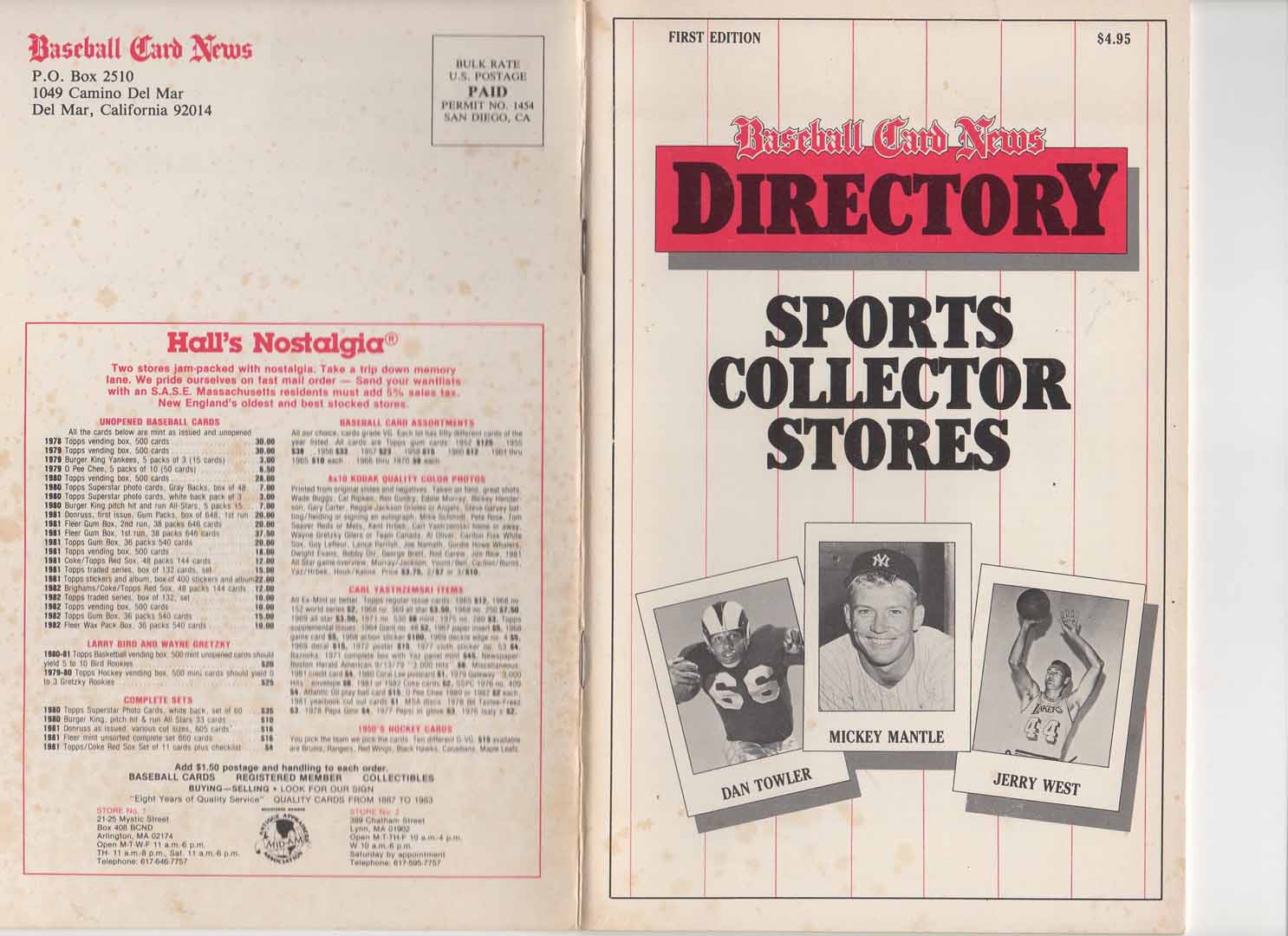 1983 baseball card news directory 1st edition