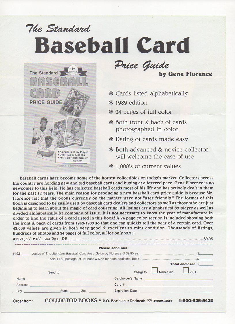 1989 standard BB price guide flyer side 2
