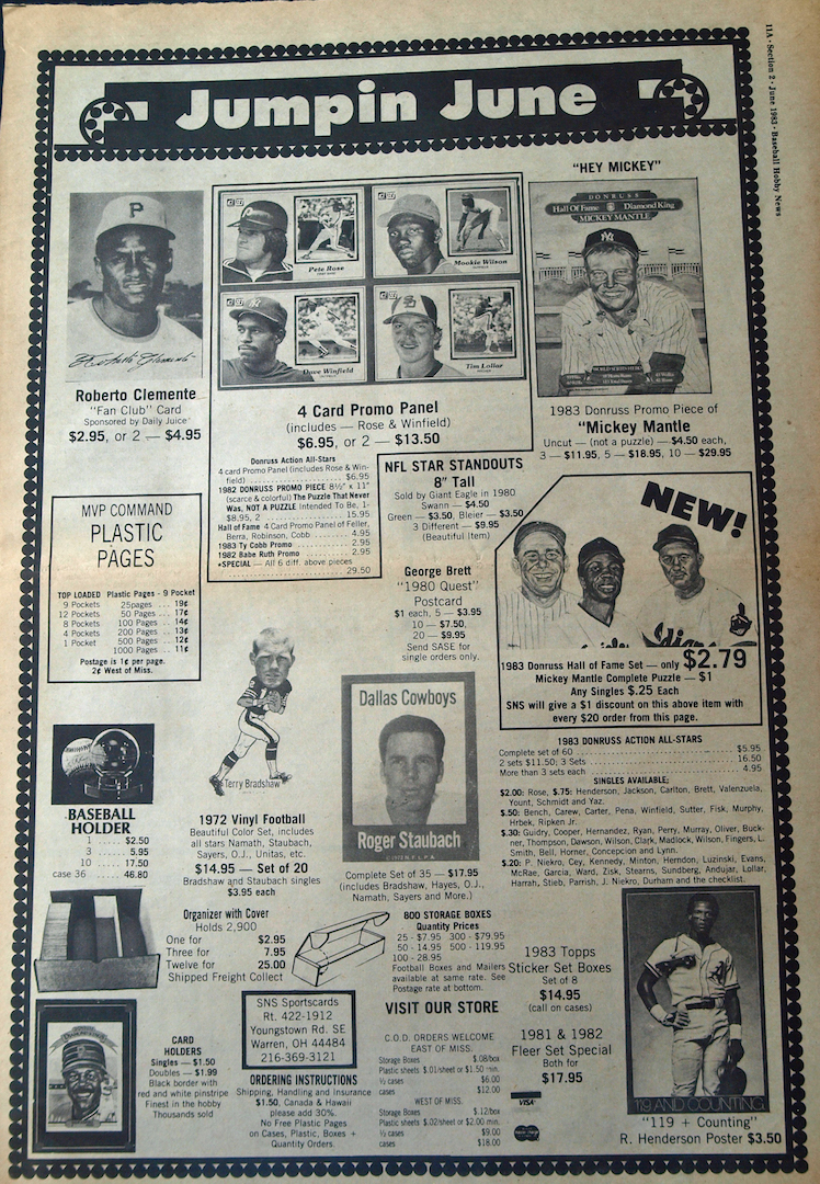 1985 baseball hobby news may