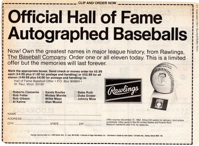 1982 Baseball Hobby News