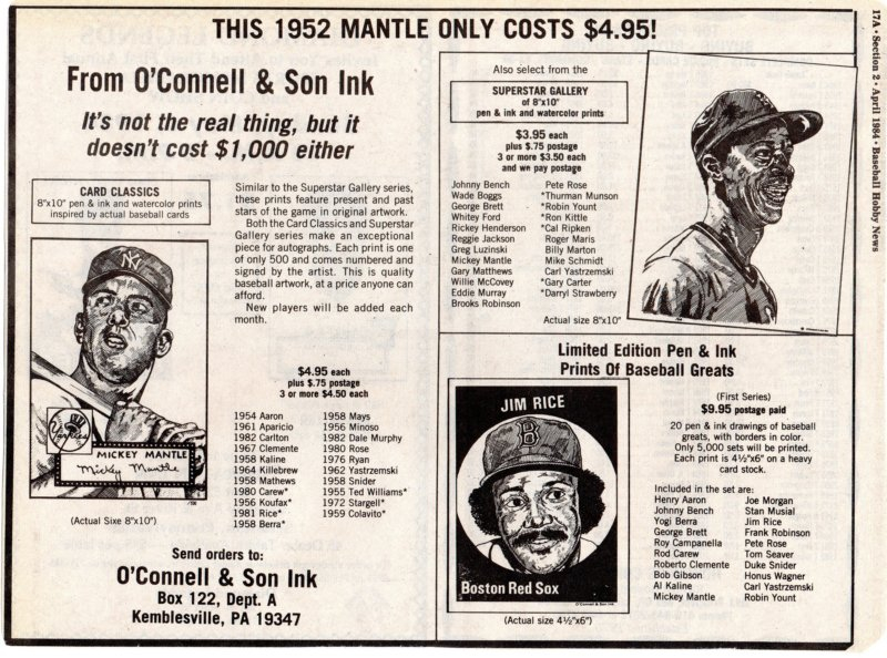 1984 baseball hobby news april