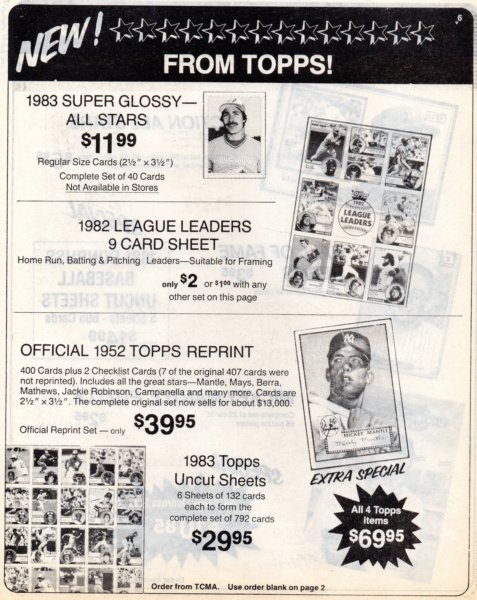 1983 baseball advertiser summer