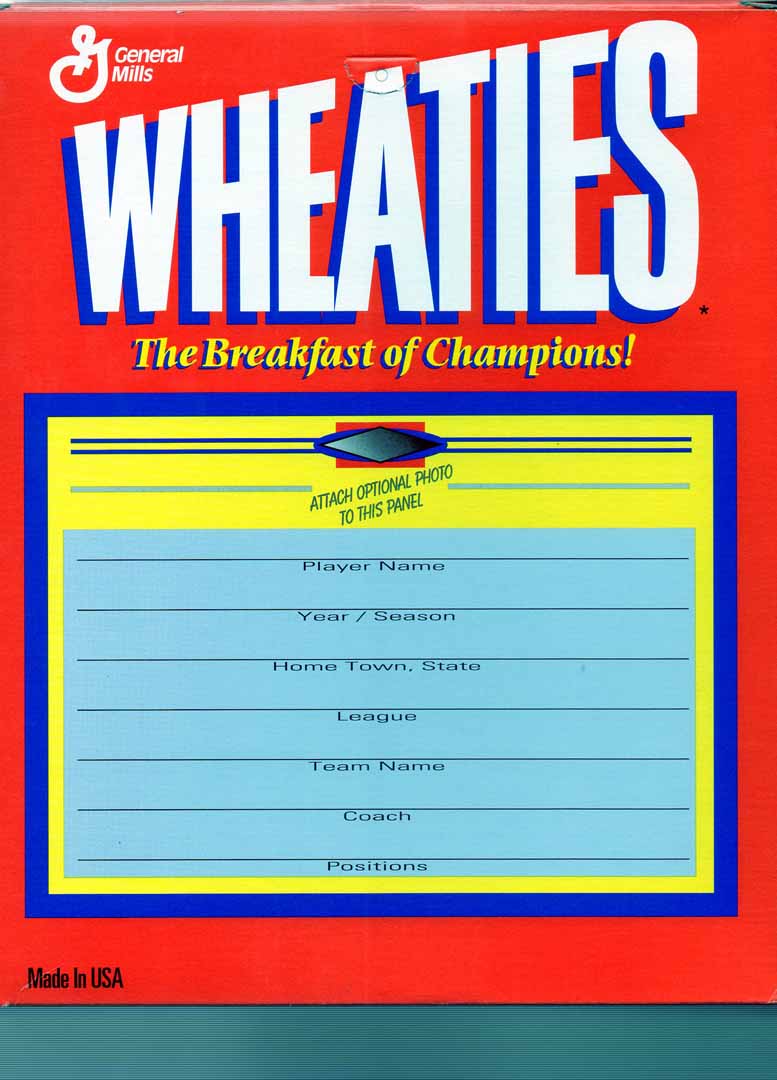 1987 wheaties picture frame box by spectrum photo
