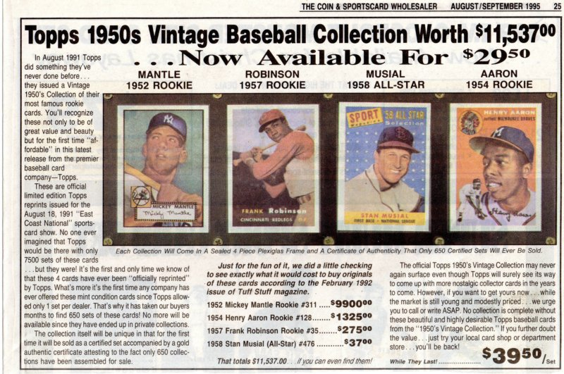 1995 the coin sports card wholesaler 08/09