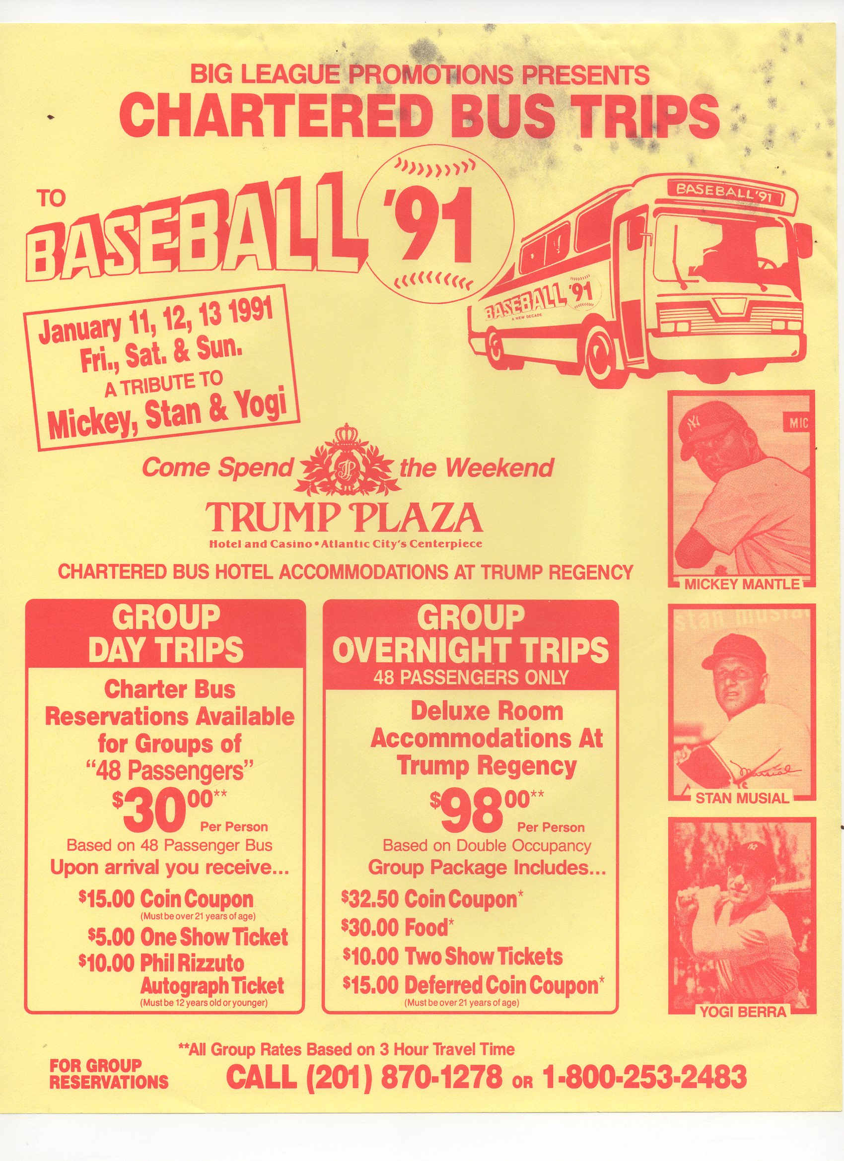 1991 big league promotions flyer
