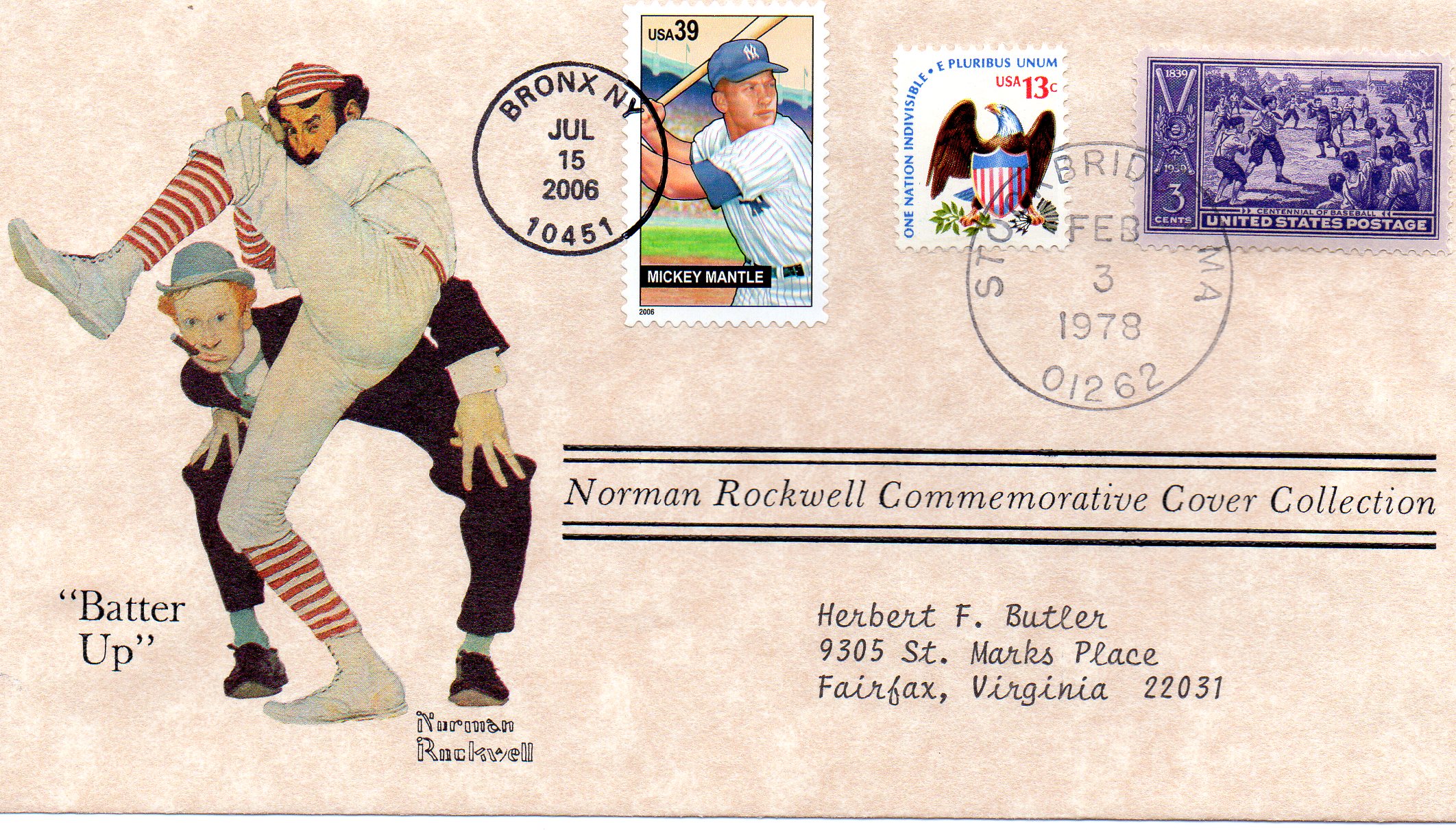 2006 norman rockwell 02/03/1978 postmark
