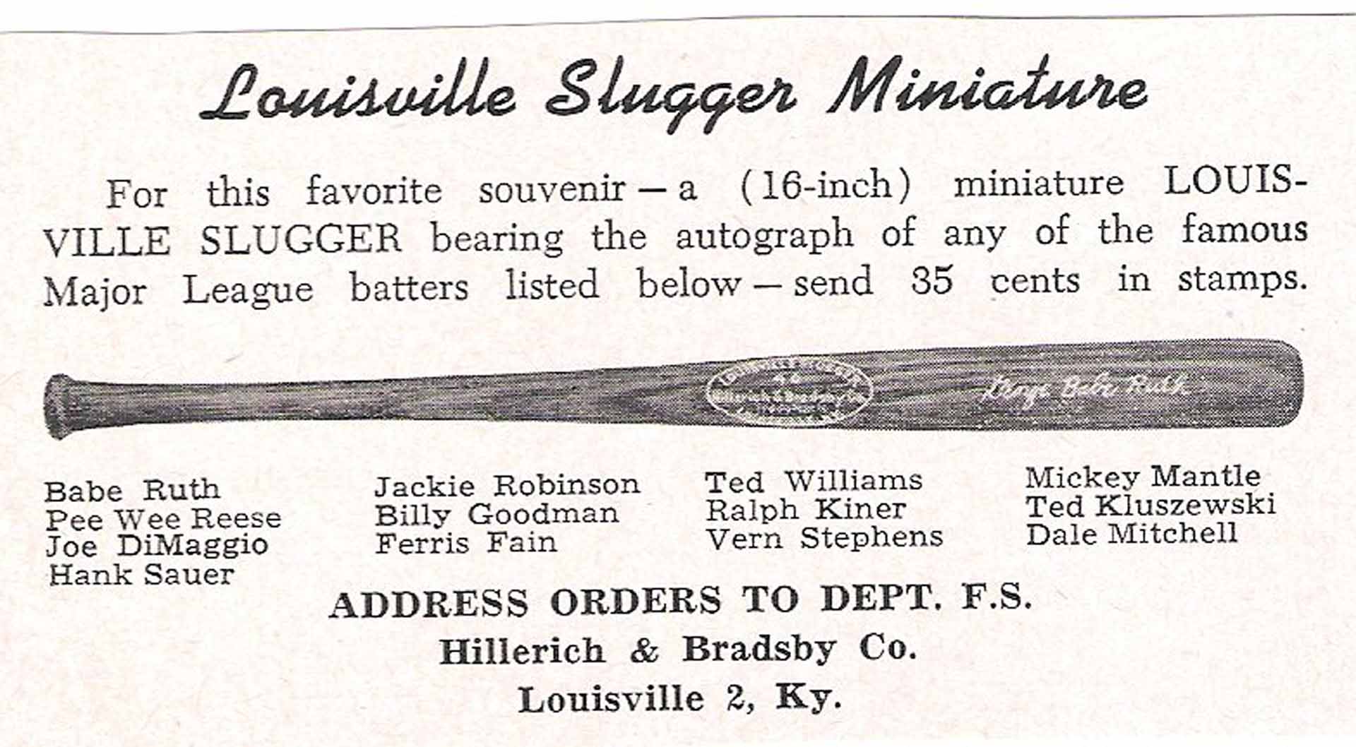 1953 famous slugger