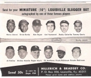 1964 H and B famous sluggers