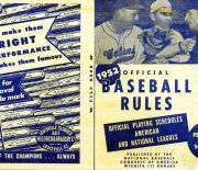 1952 official baseball rules nat bb congress wichita