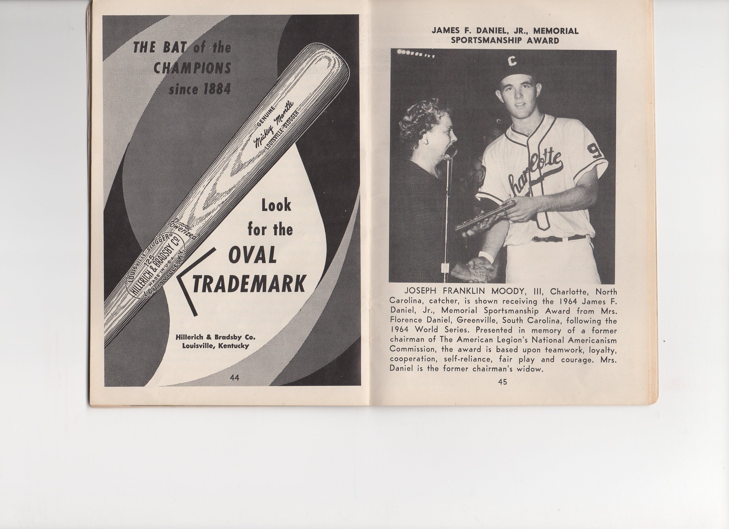 1965 american legion baseball 40th anniversary edition