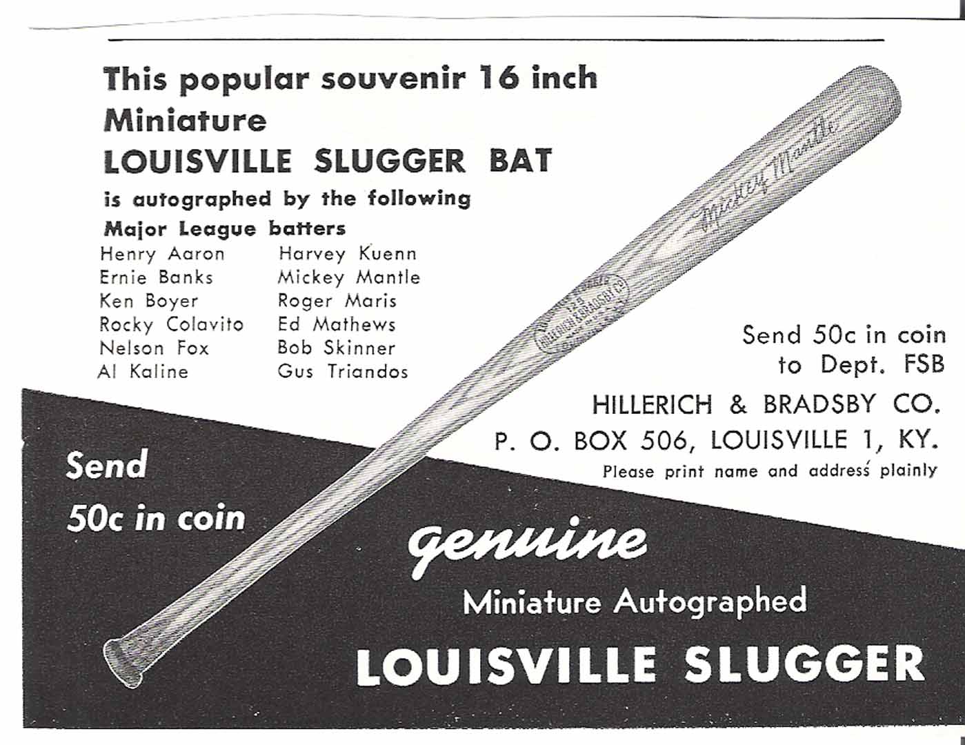 1961 louisville sluggers