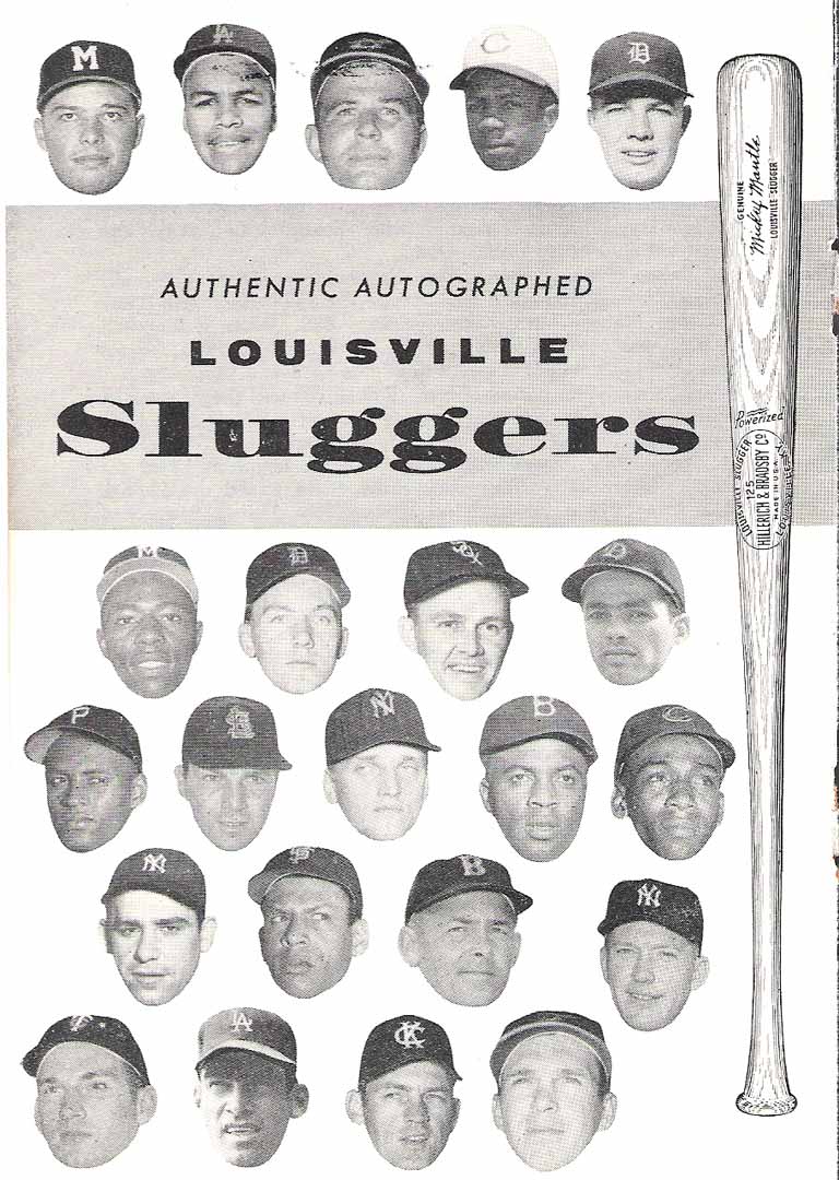 1963 louisville famous sluggers