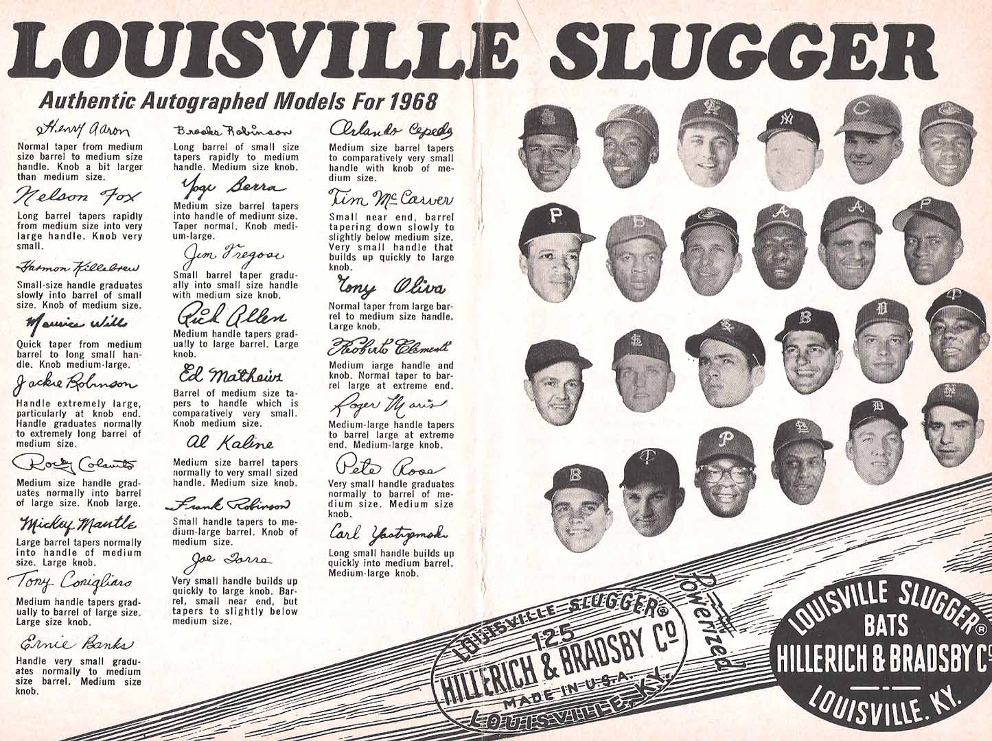 1968 louisville famous sluggers