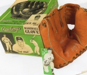 1954-1957 rawlings glove and box, w/tag