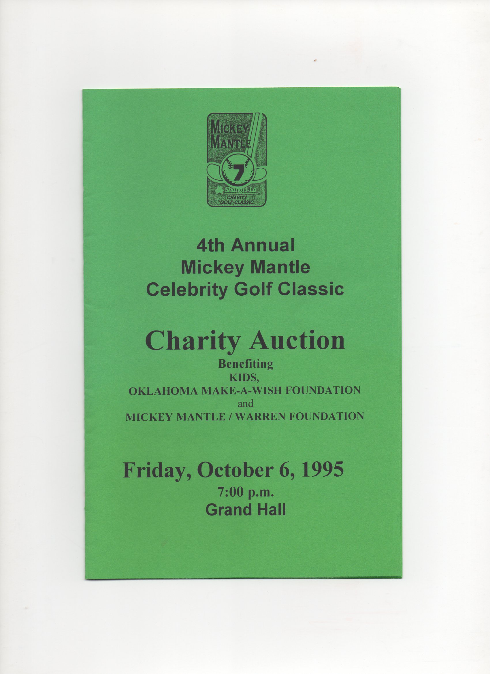 1995 4th annual golf classic, auction, friday, 10/06/1995