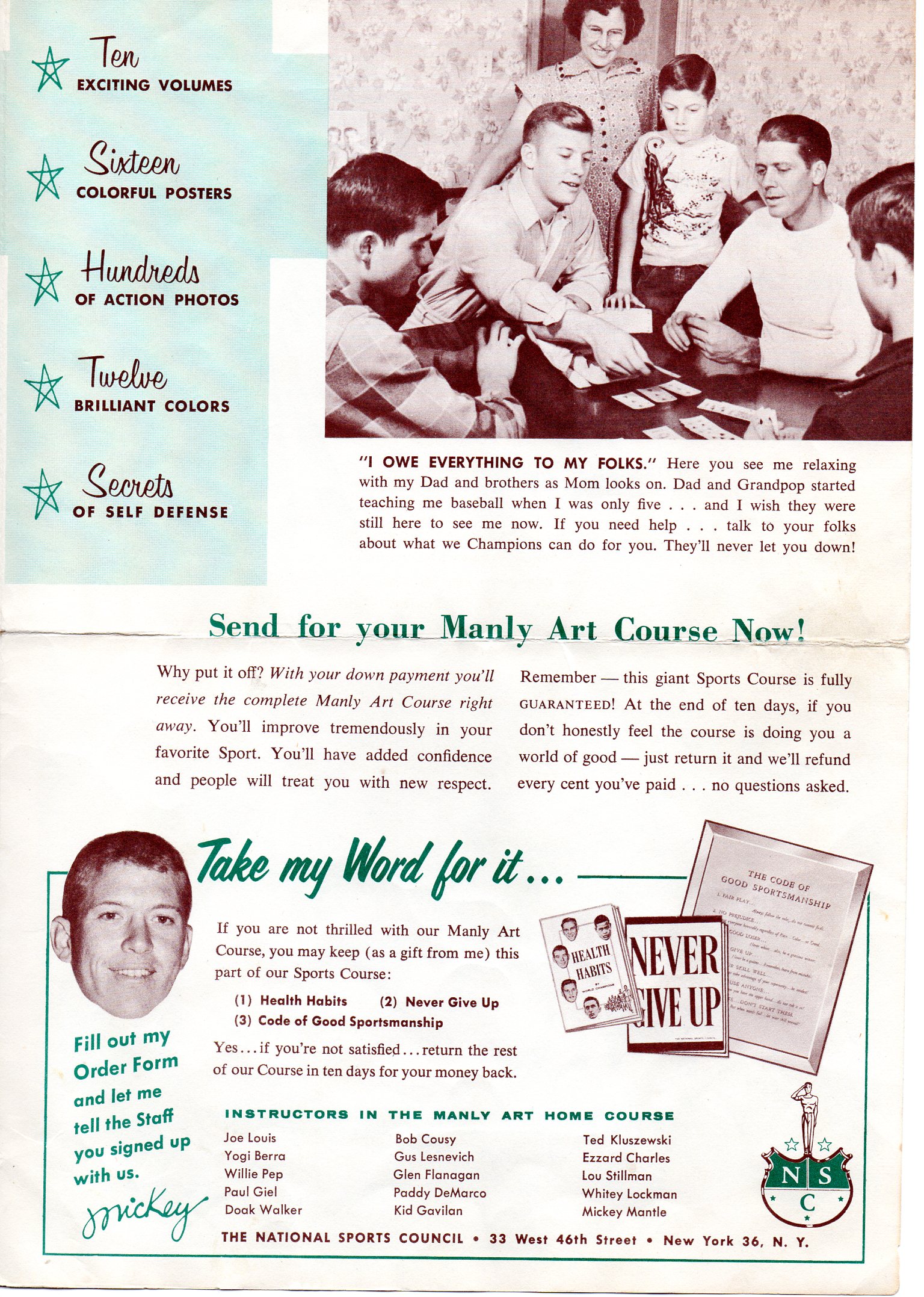 1954 NSC mail out flyer