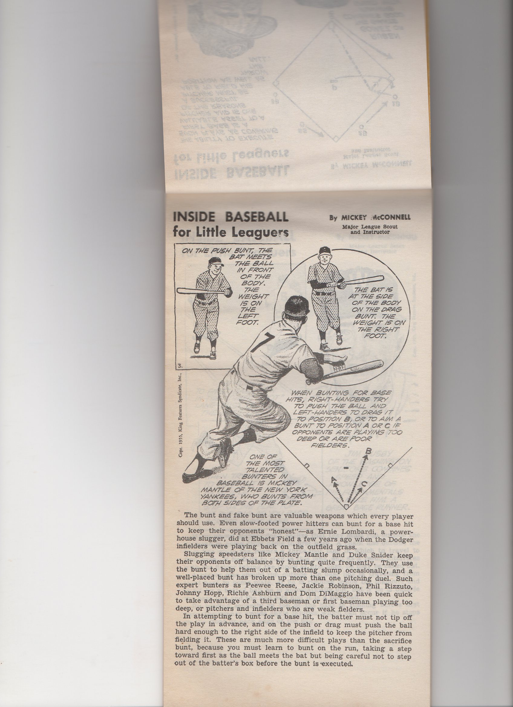 1955 oregon journal, baseball for the youngster pamphlet