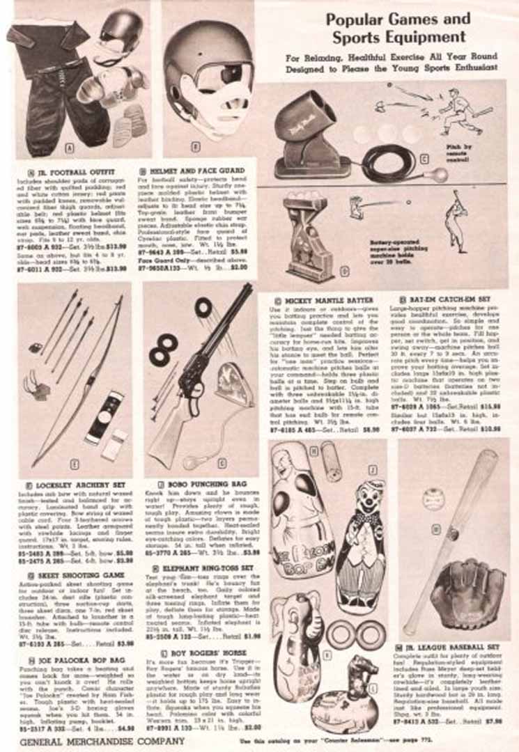 1957 to 58 general merchandise catalog