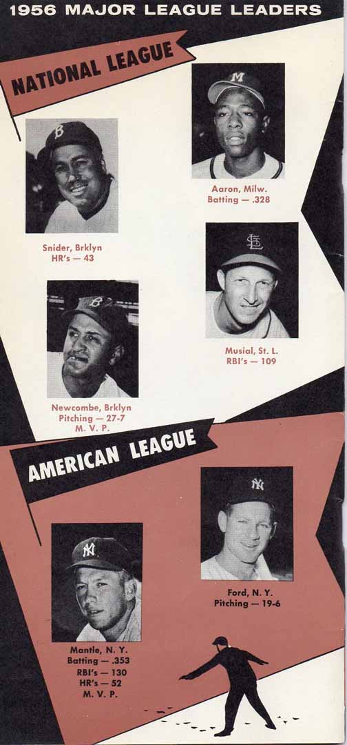 1957 baseball handbook and schedules