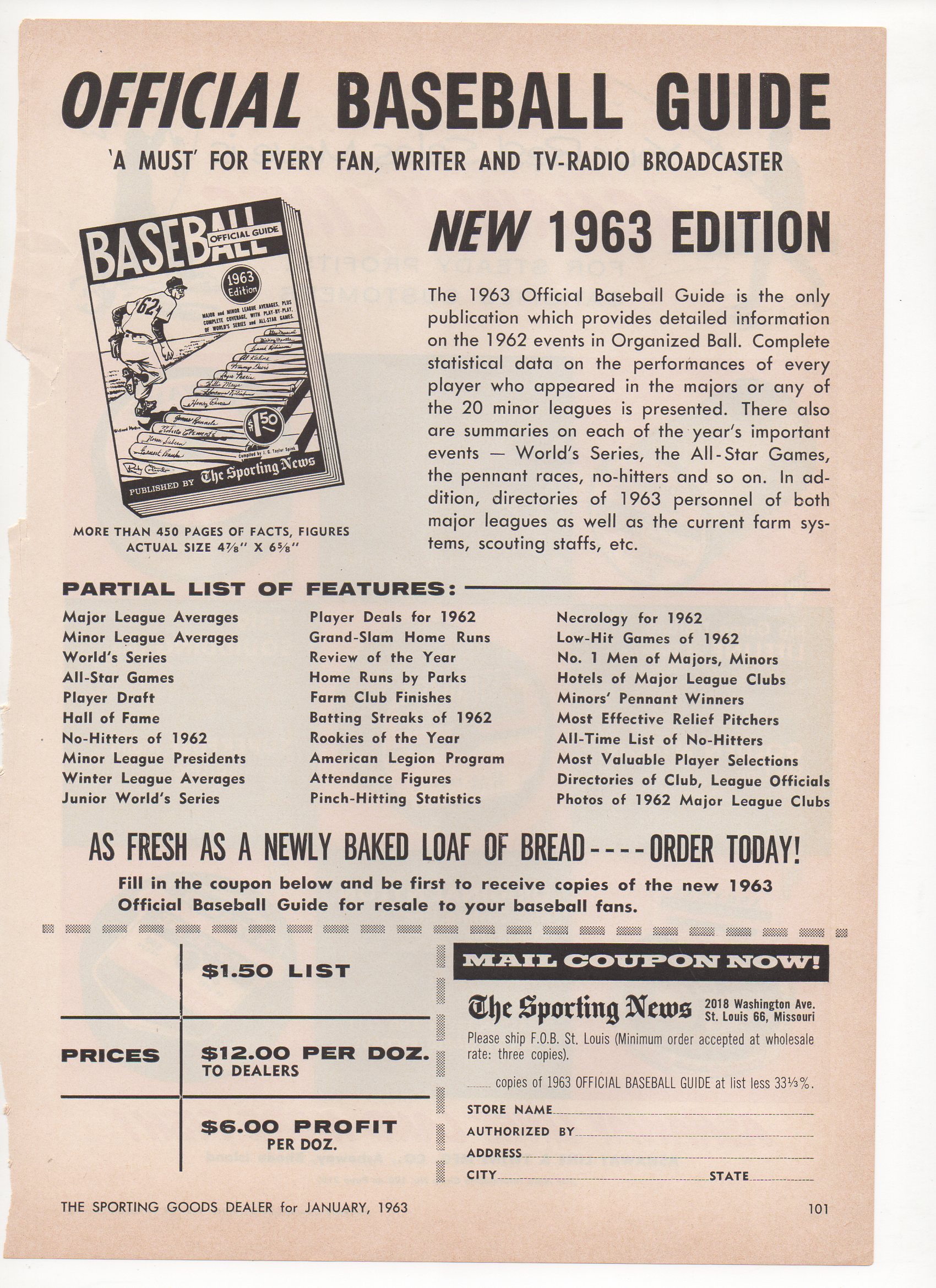 1963 the sporting goods magazine 01/63