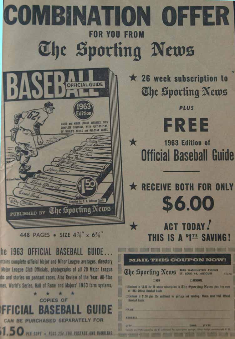 1963 sporting news 07/13