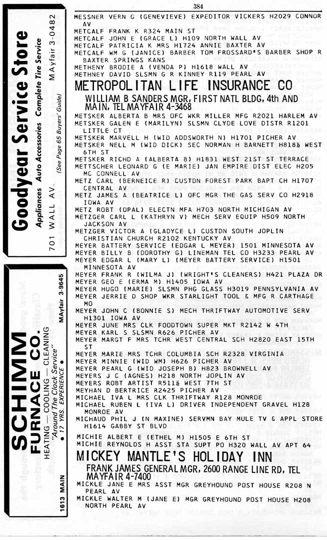 1963 joplin mo city directory