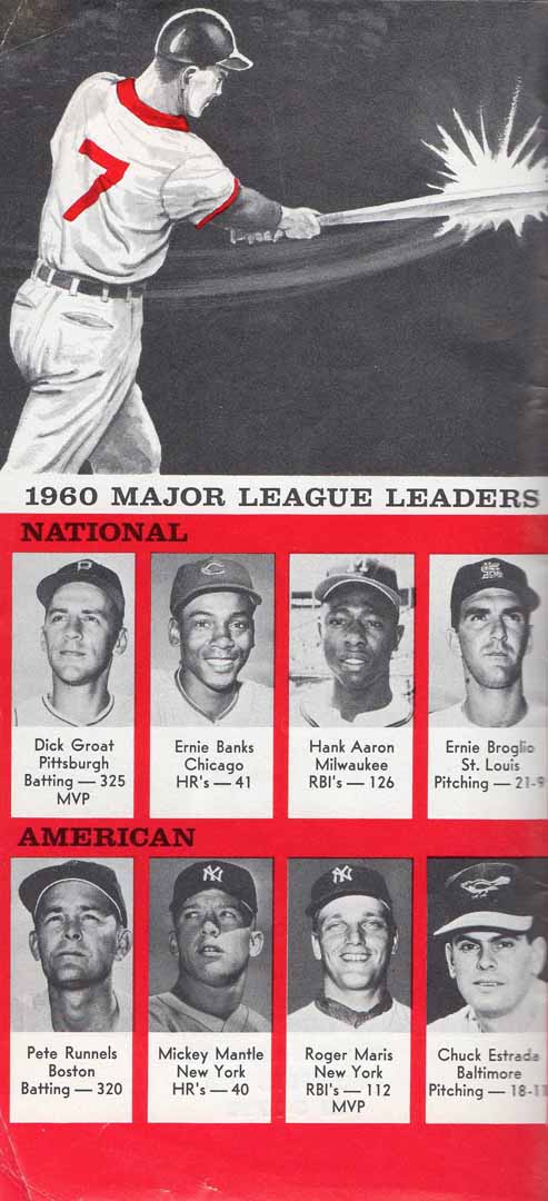 1961 baseball handbook and schedules