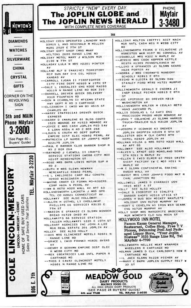 1966 joplin mo city directory