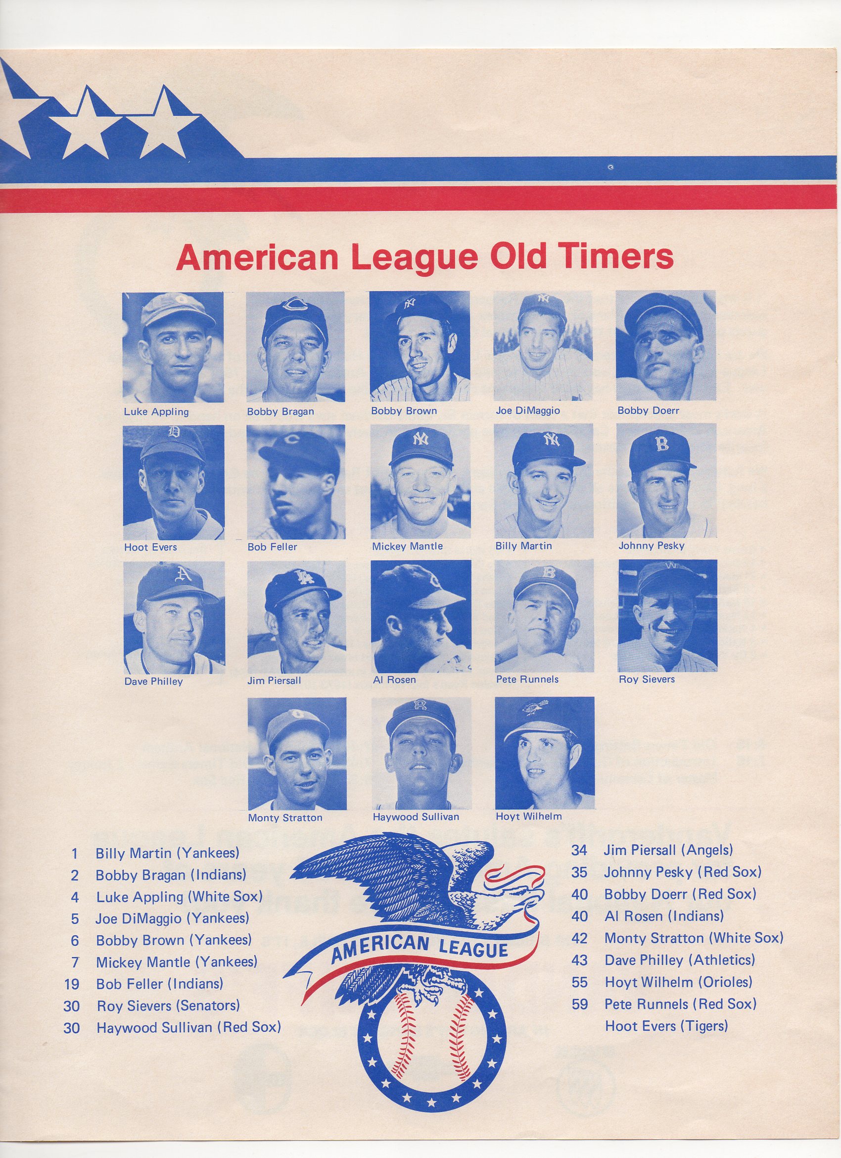 1975 2nd annual old timers game, 07/19/1975