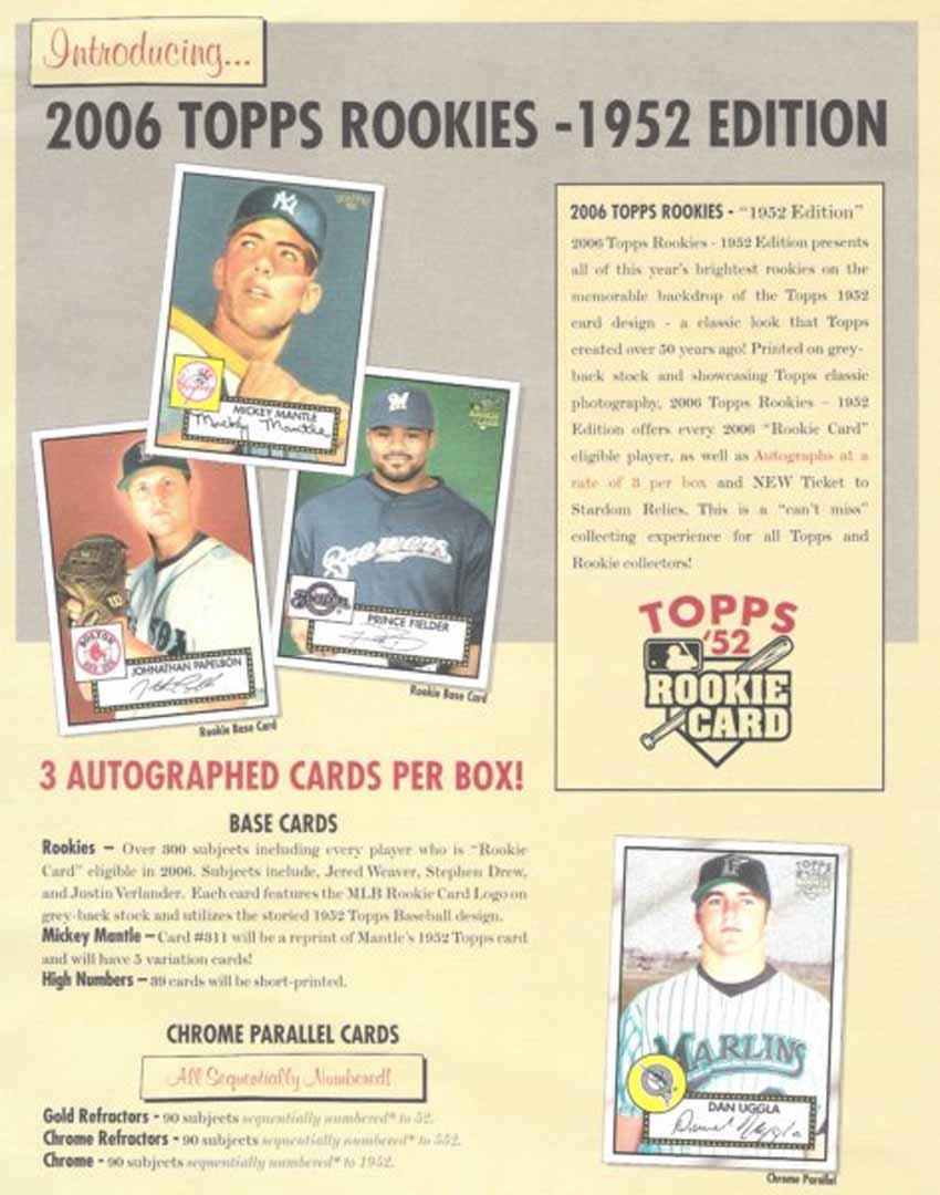 2006 rookies 1952 edition