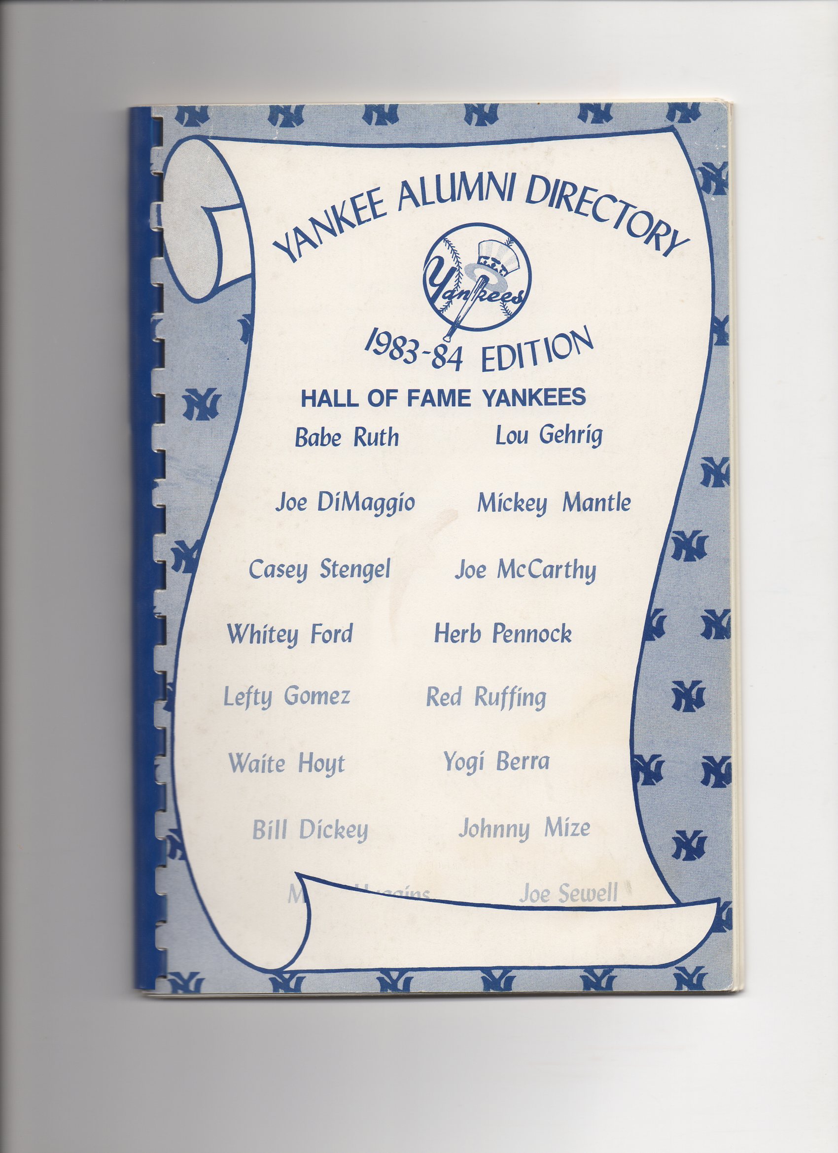 1983 to 1984 yankee alumni directory