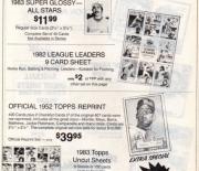 1983 baseball advertiser summer