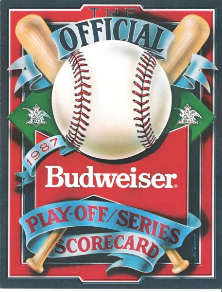 1987 playoff series score card