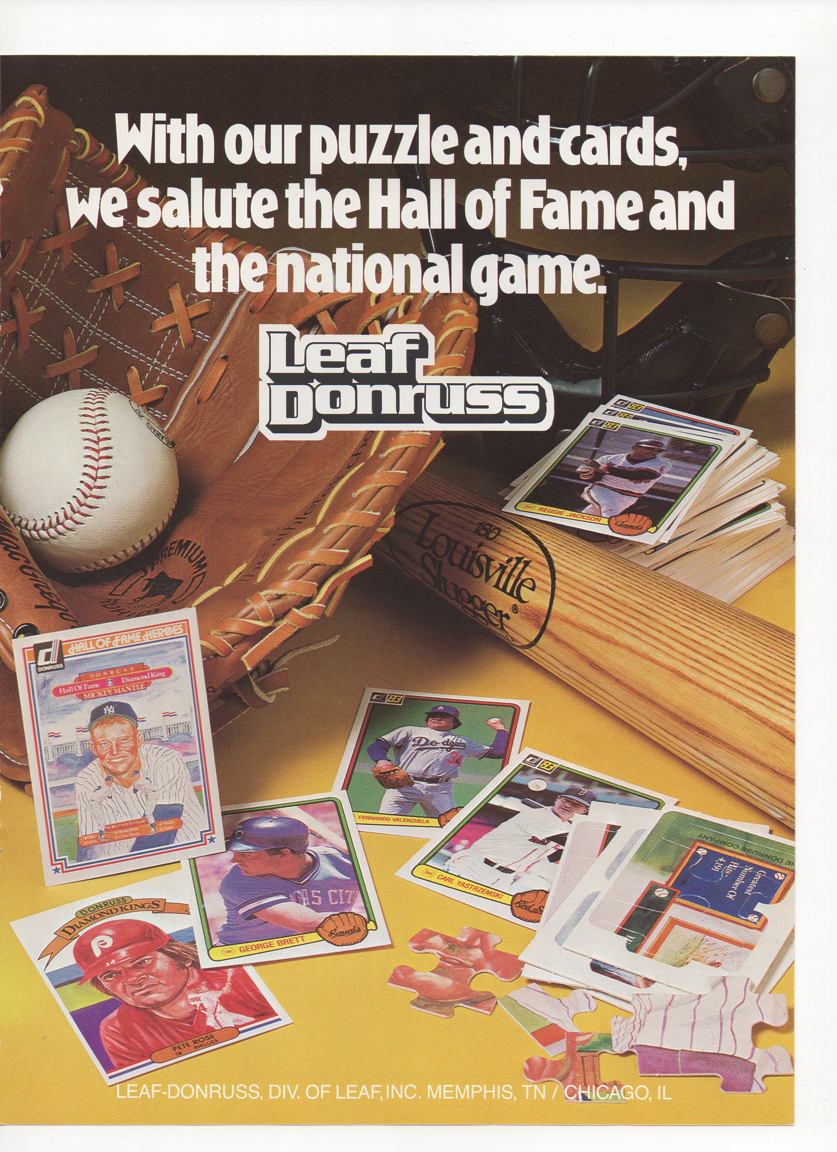 1985 baseball hall of fame magazine