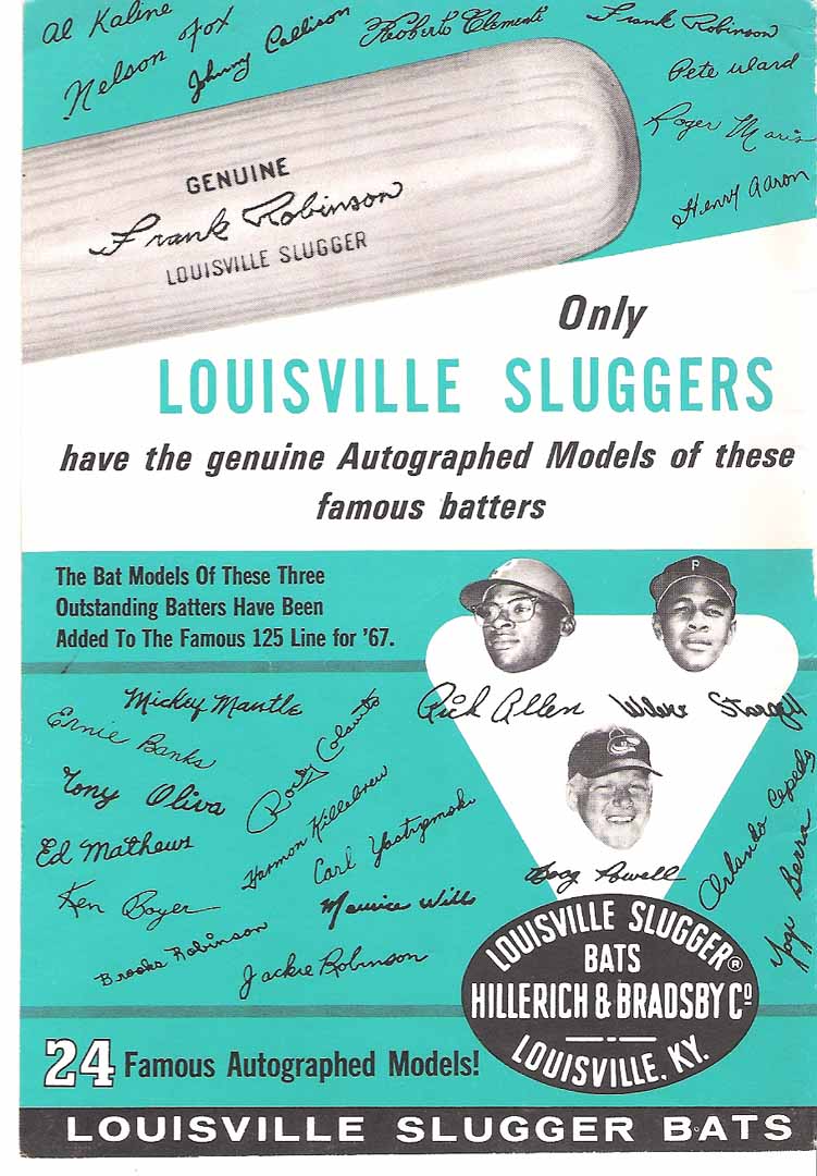 1967 louisville famous sluggers