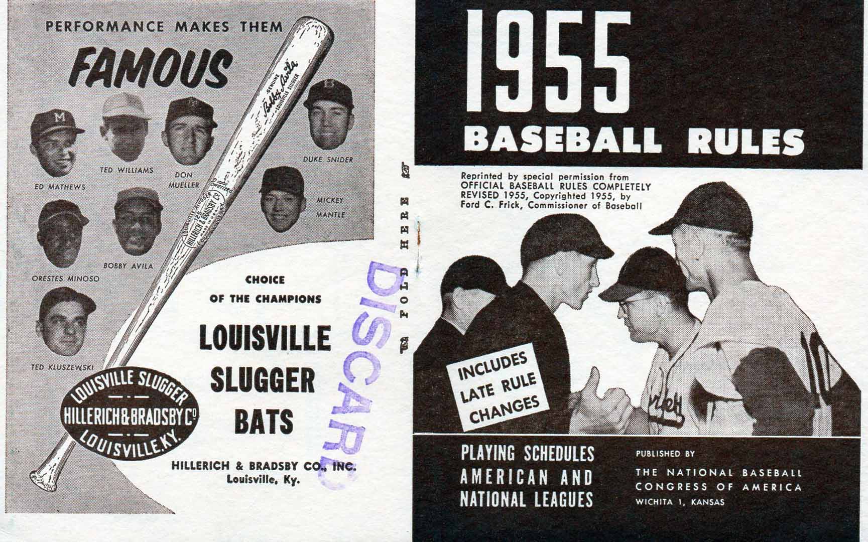 1955 national baseball congress official baseball annual
