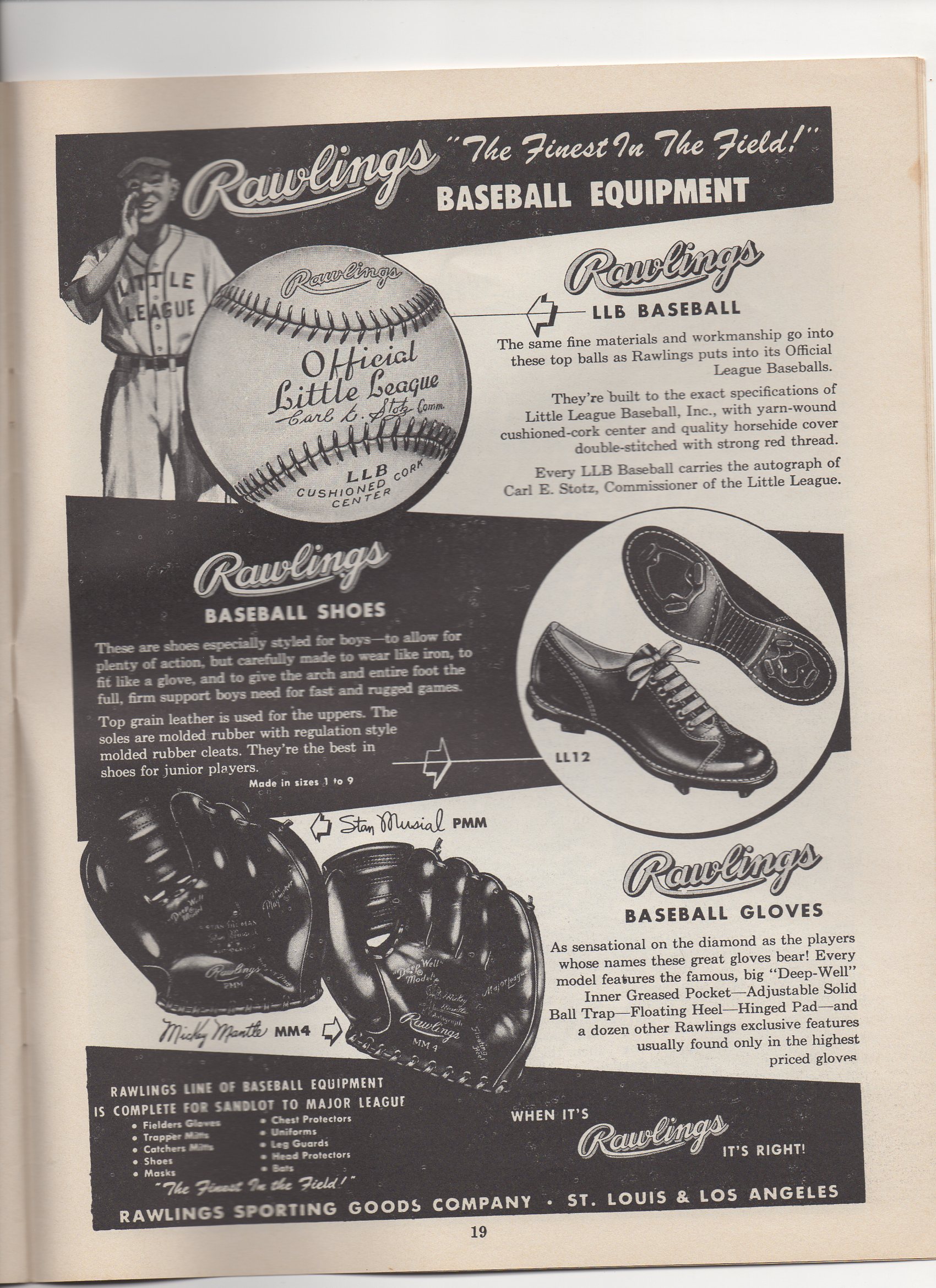 1954 little leaguer magazine, december