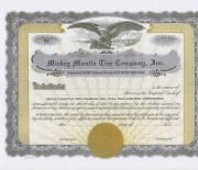 1960-1969 mantle tire stock certificate, possible fake