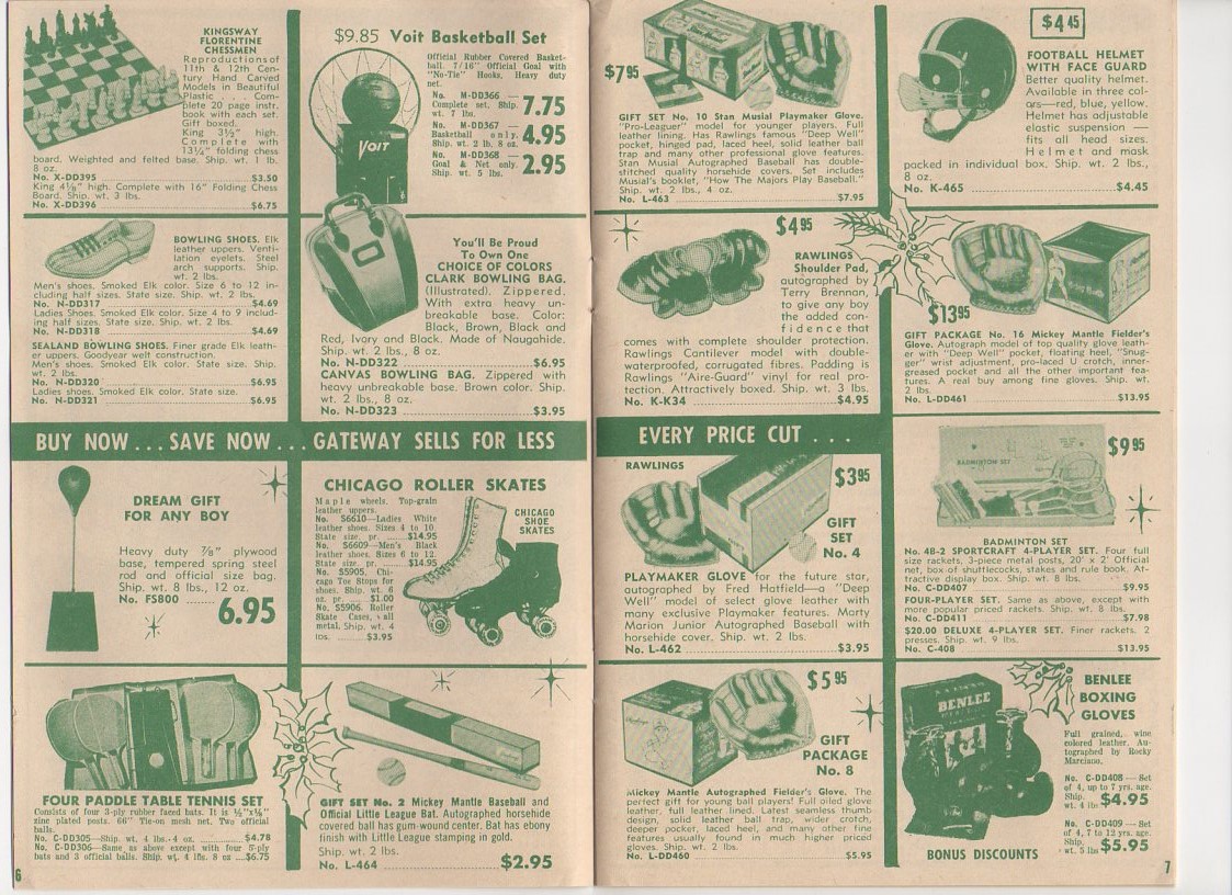 1956 Gateway sporting goods, christmas catalog