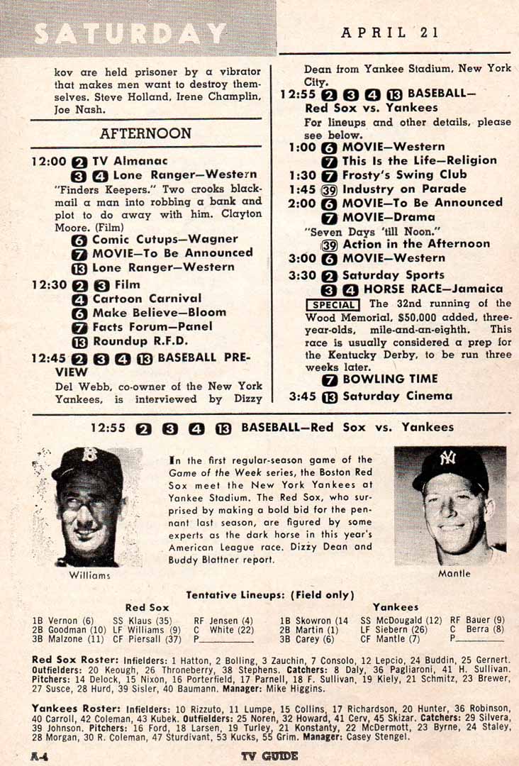 1956 TV guide 04/21 week