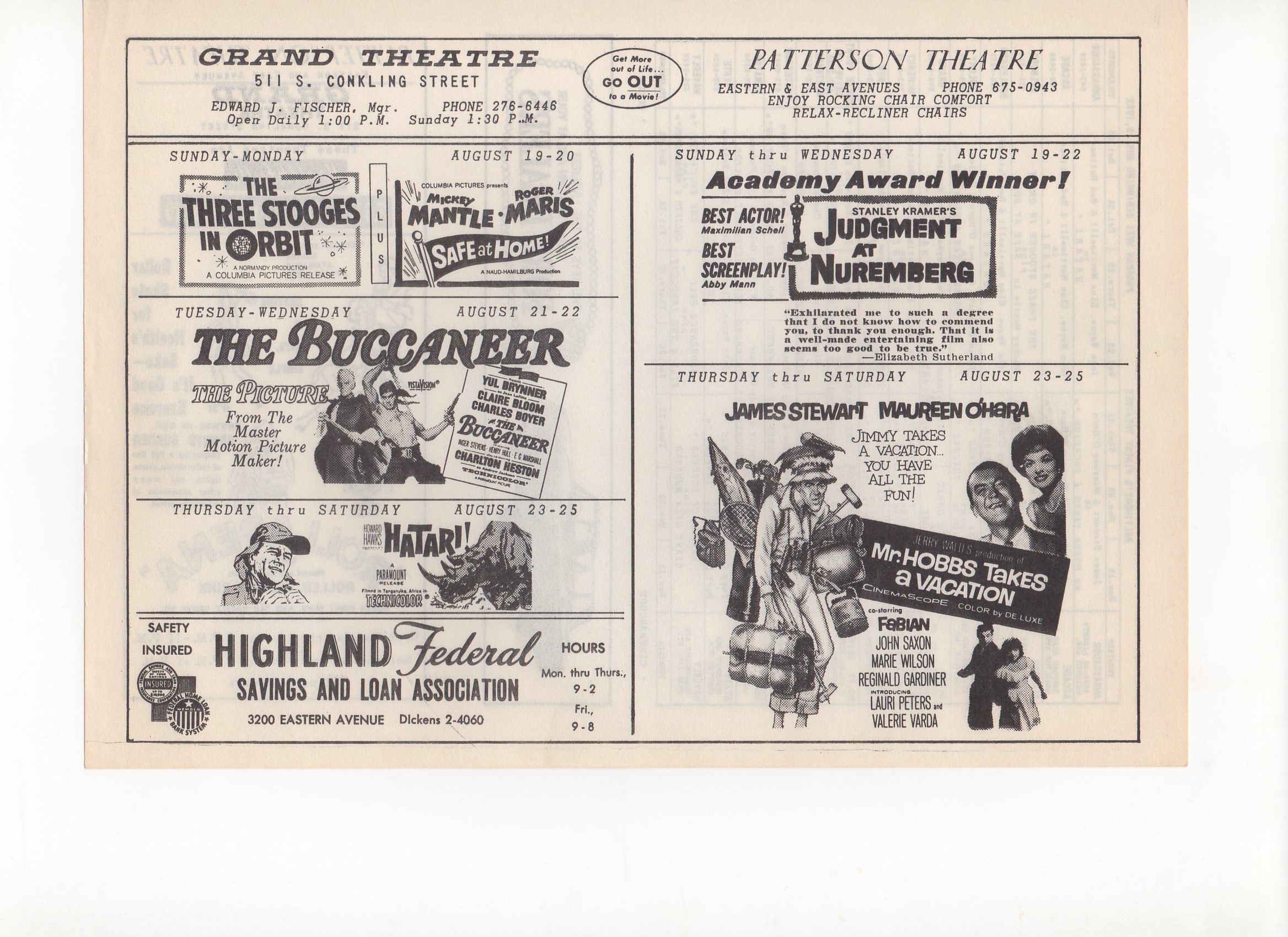 1962, grand theatre, baltimore, md., 08/19/1962