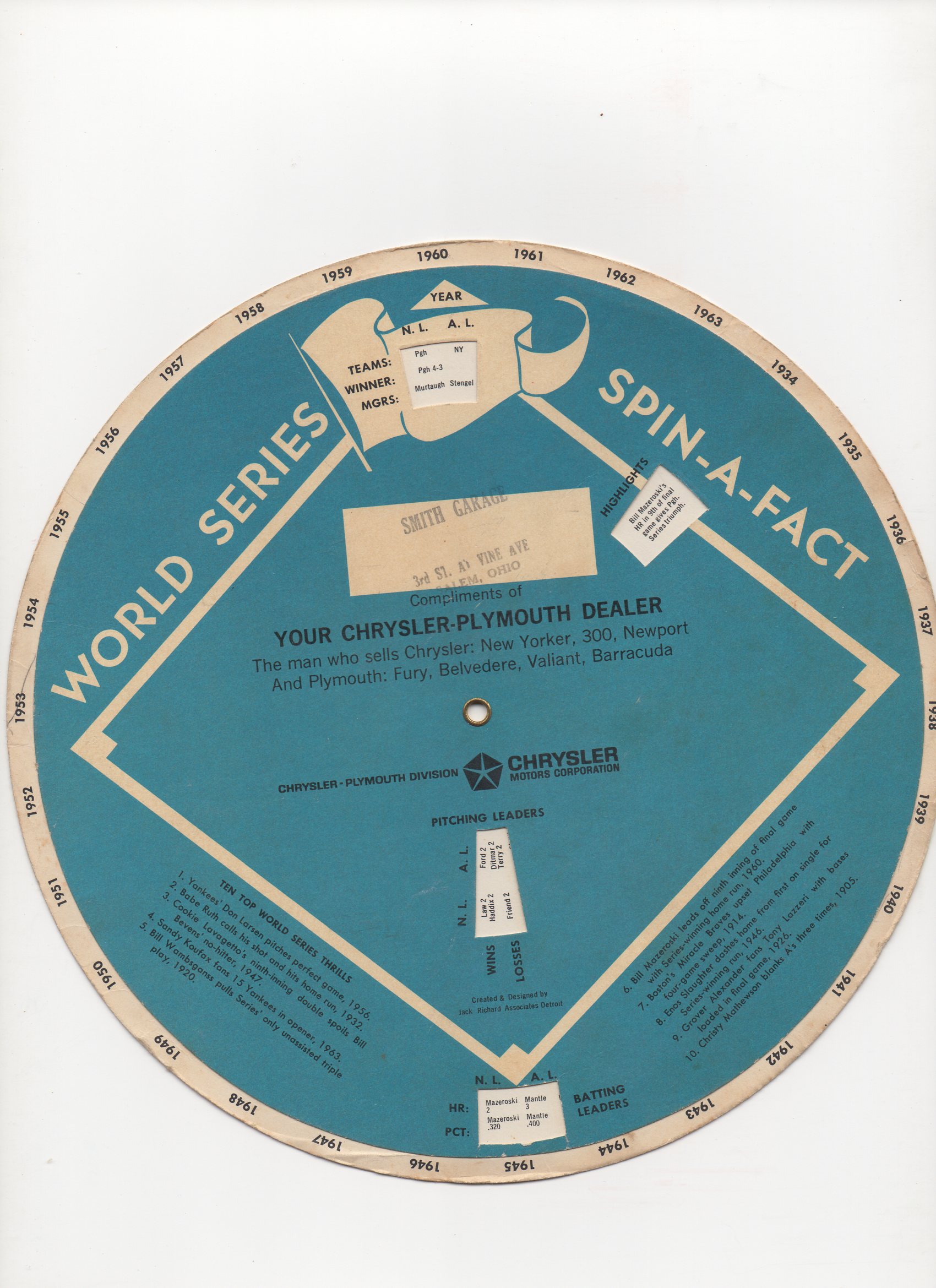 1964 world series spin-a-fact