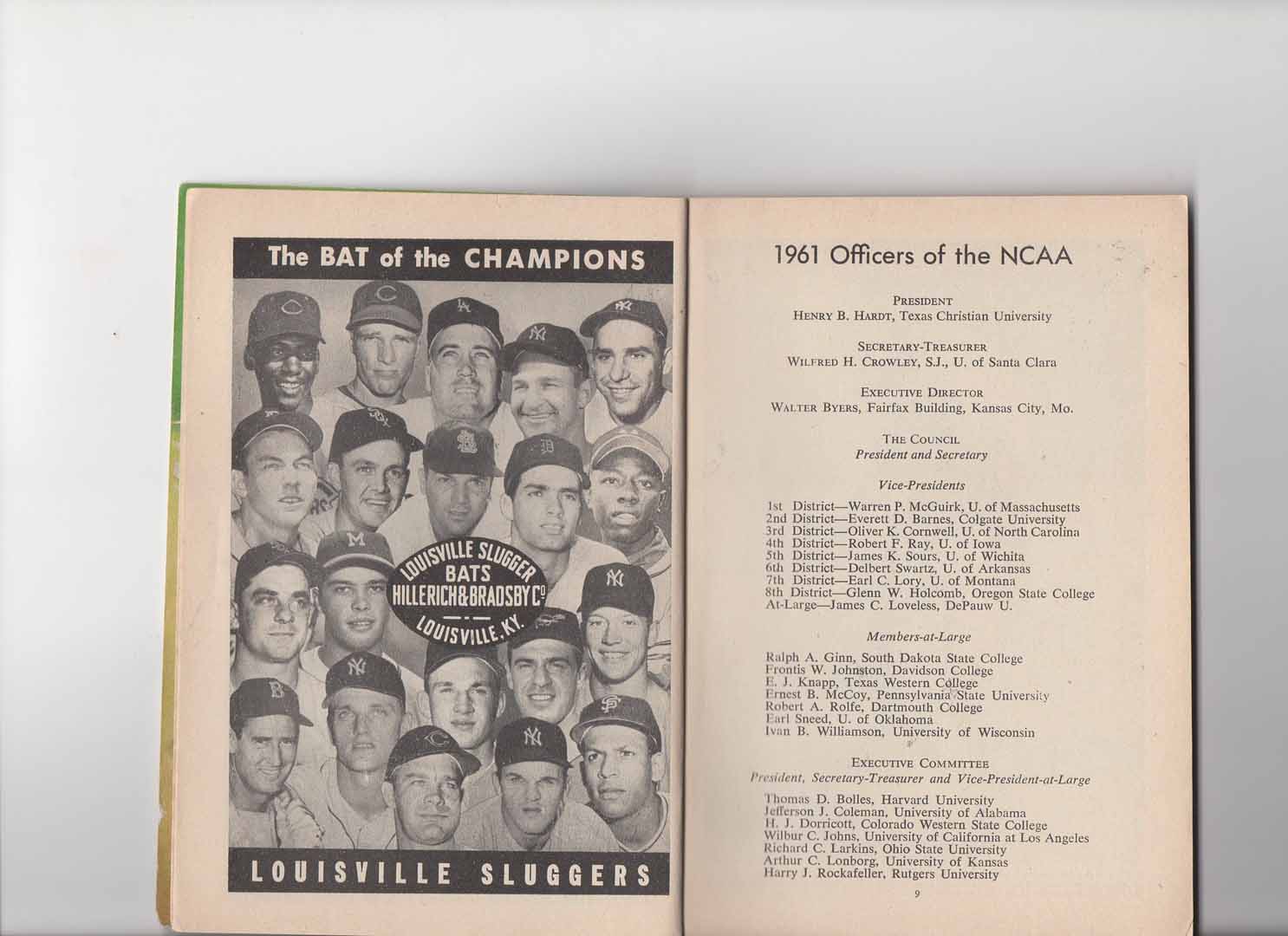 1961 NCAA official baseball guide