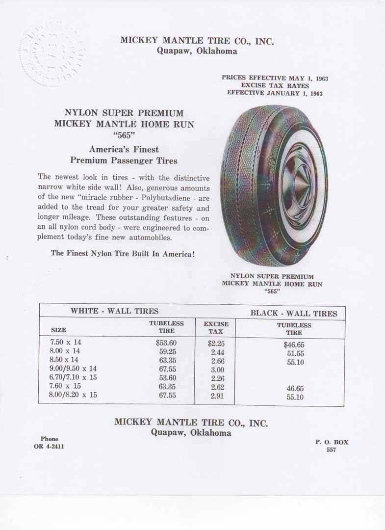 1963 mantle tire company