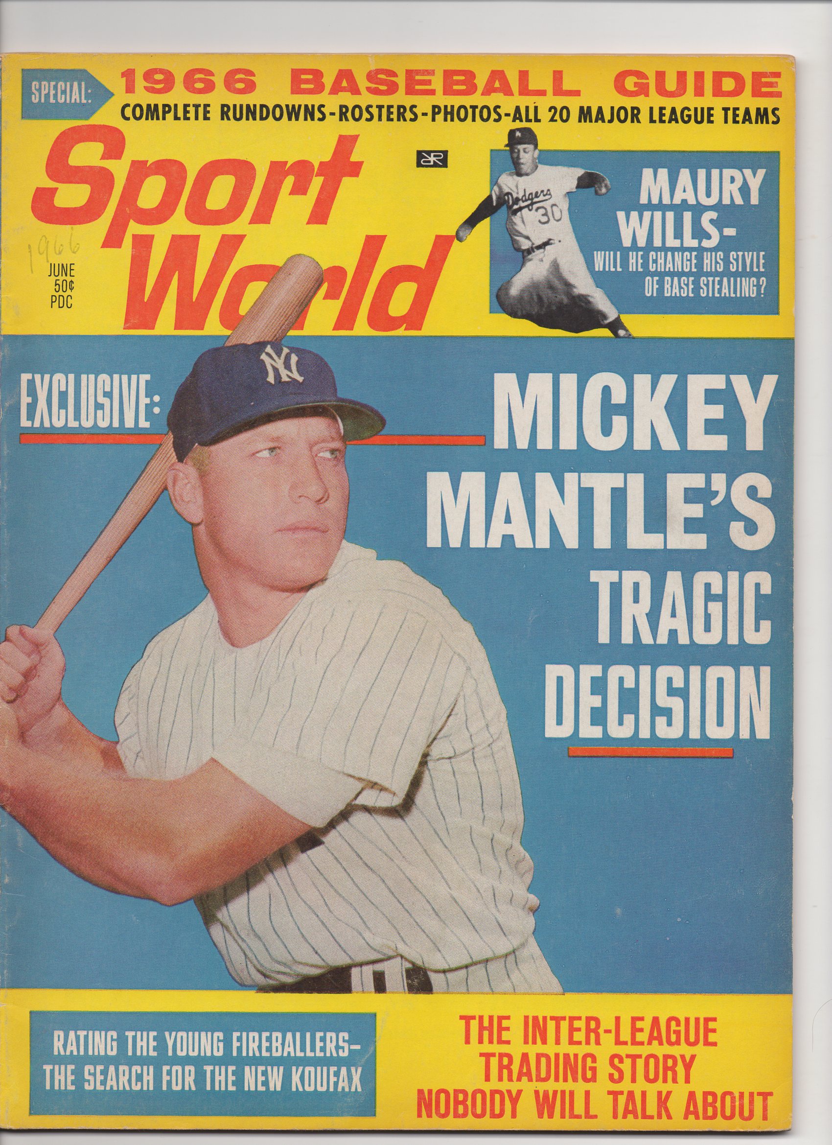 1966 sport world baseball guide, june