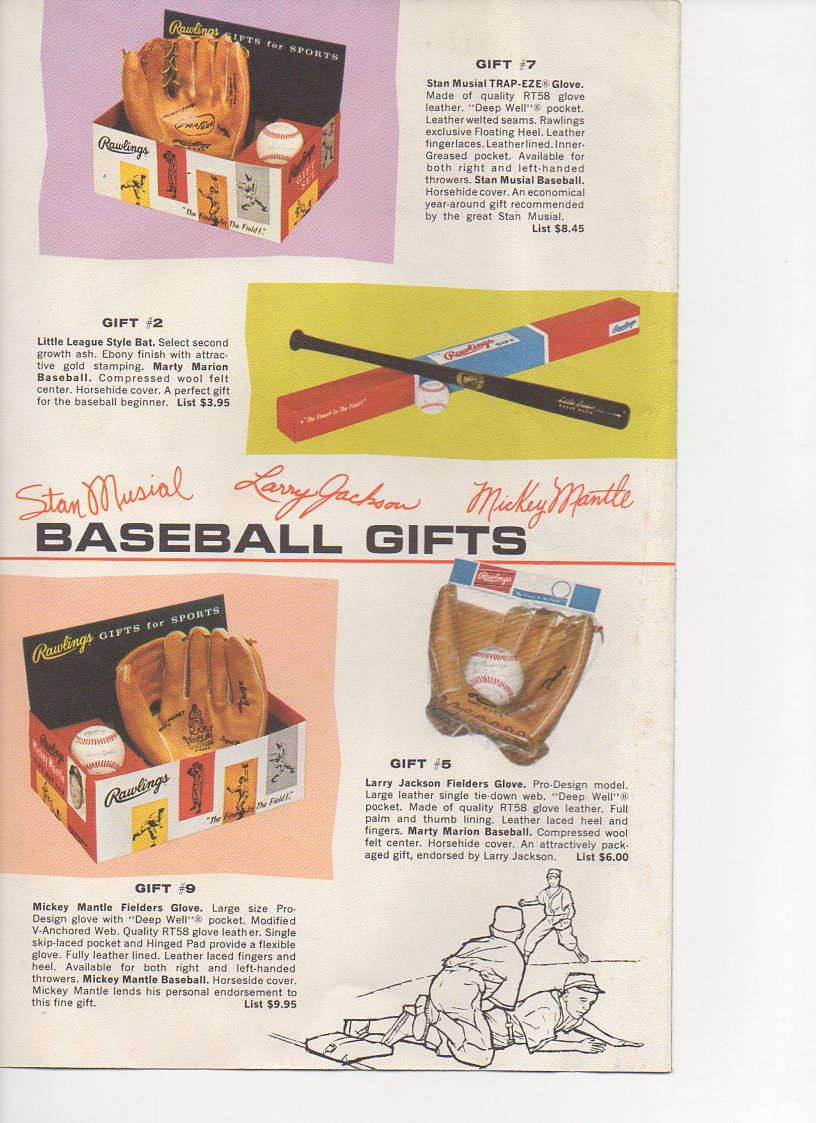 1962 rawlings gift set, 6 page flyer