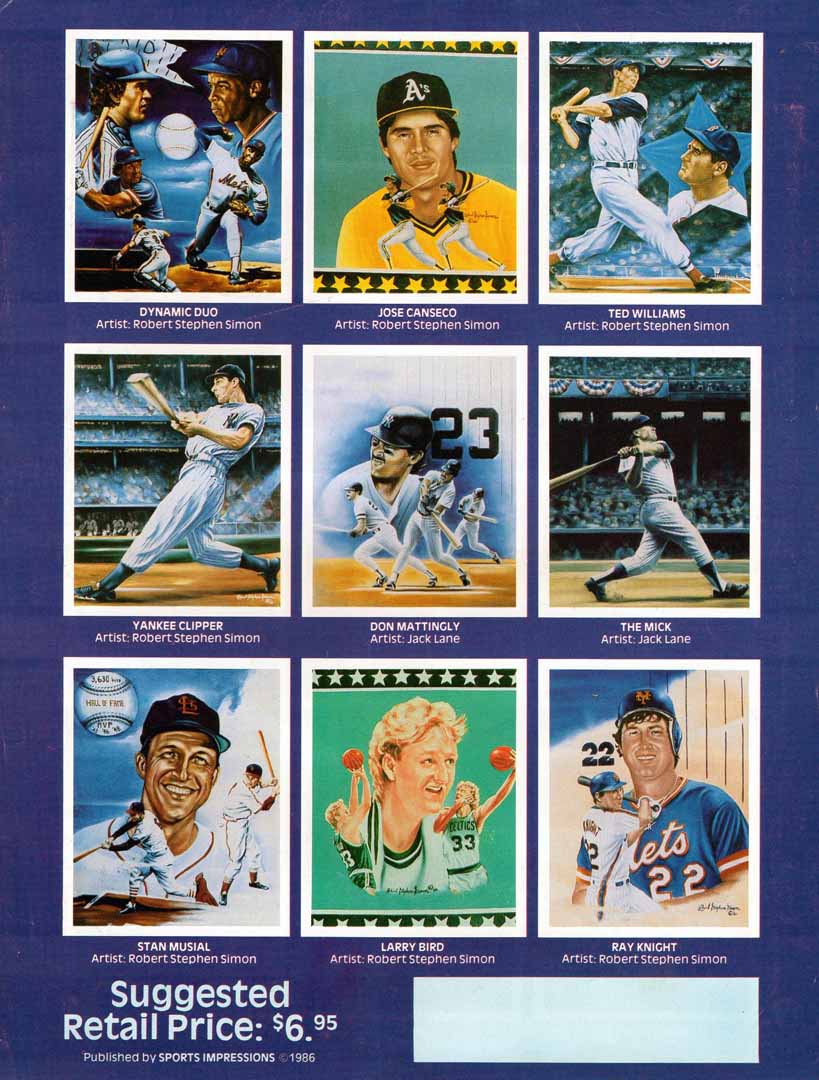 1986 sports impressions 18x24 sports posters