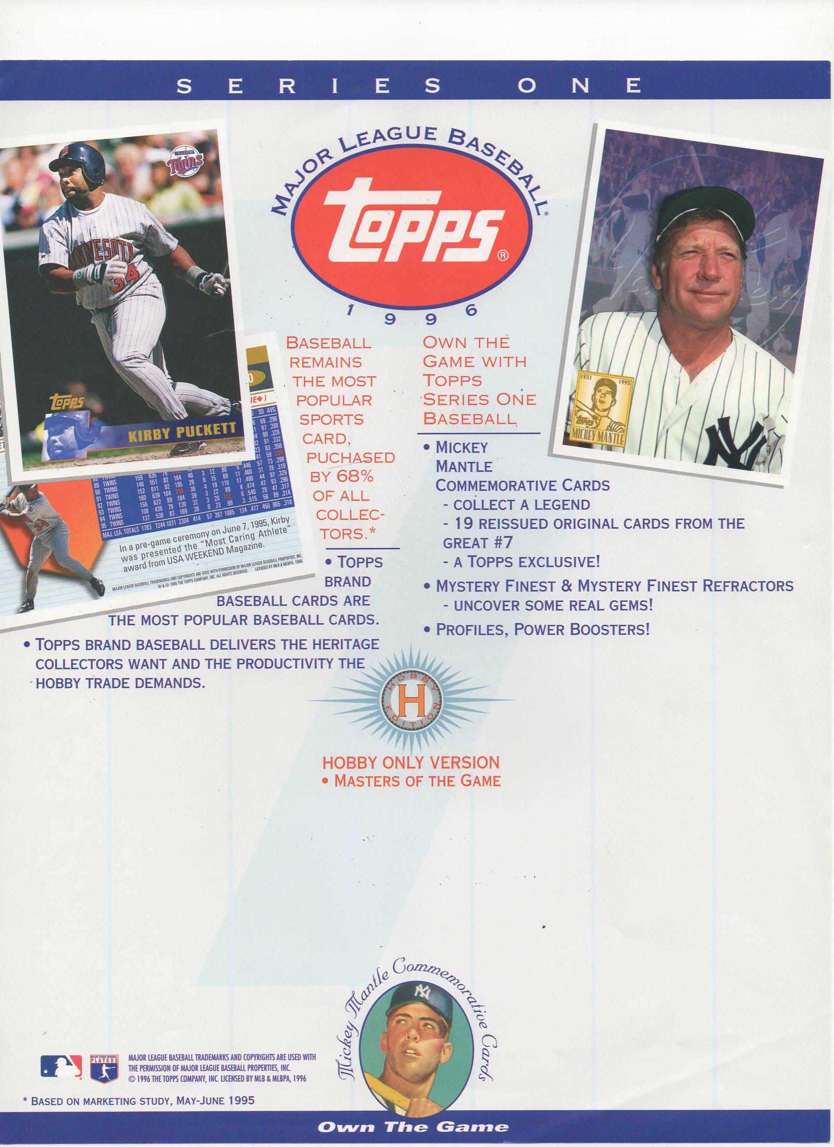 1995 topps series 1, blank back flyer